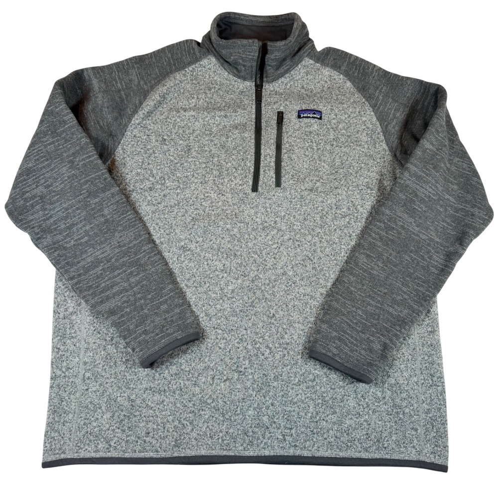Patagonia Better Sweater 1/4 Zip Pullover Mens XXL Two Tone Grey Fleece Jacket